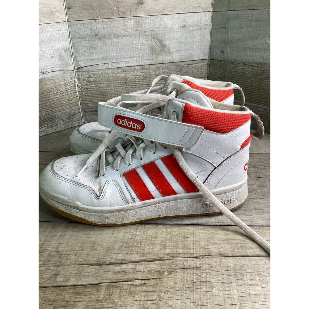 Adidas Hoops 3.0 Mid Classic Vintage White Red Sneakers GZ6672 Mens 7 - Picture 2 of 8